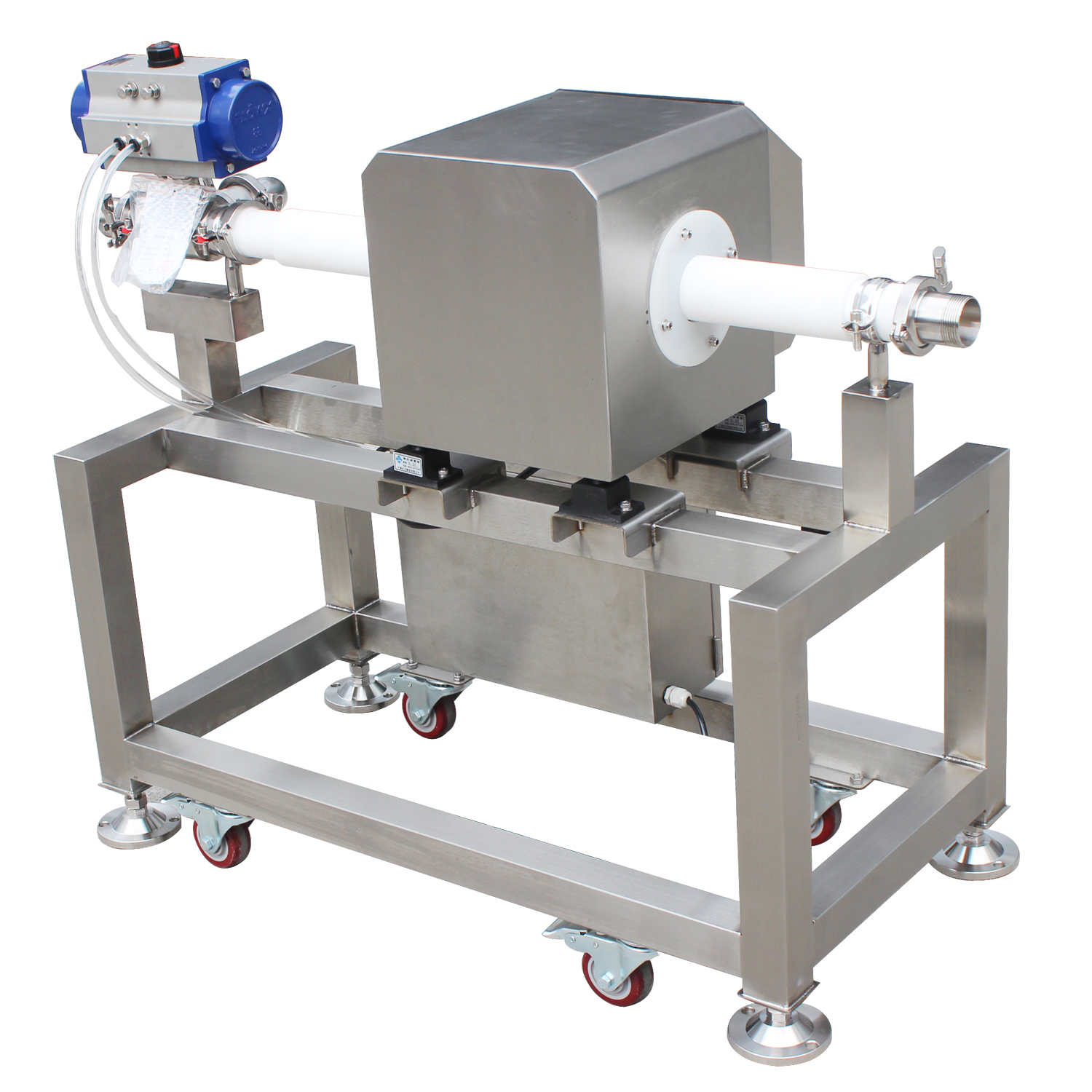 生產(chǎn)線(xiàn)安裝金屬控測(cè)器、配備金屬檢測(cè)機(jī)的方法